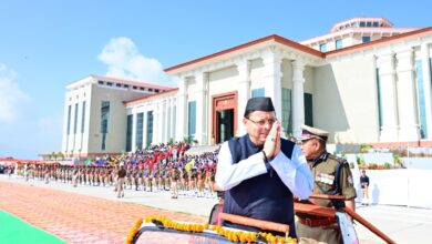 ग्रीष्मकालीन राजधानी गैरसैंण में  सादगी से मनाया गया राज्य स्थापना दिवस