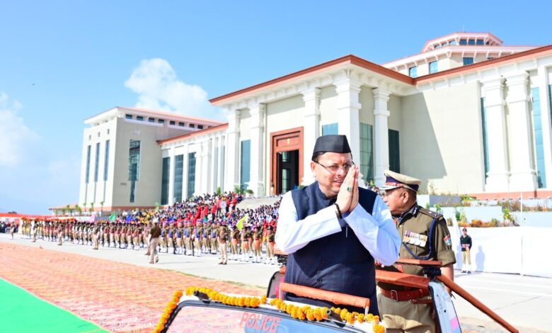 ग्रीष्मकालीन राजधानी गैरसैंण में  सादगी से मनाया गया राज्य स्थापना दिवस