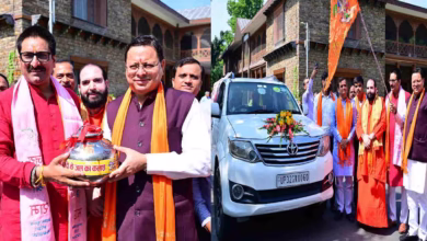 Uttarakhand News: सूर्य मूर्ति जलाभिषेक हेतु देवभूमि की पवित्र नदियों का जल एकत्रित, CM धामी ने कलश यात्रा को किया रवाना…